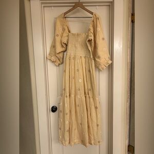 Free People Dahlia Embroidered Maxi Dress